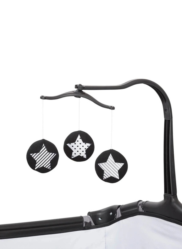 Baby Trend Trend-E Nursery Center Play Yard with Bassinet, Rising Star, Grey/Black