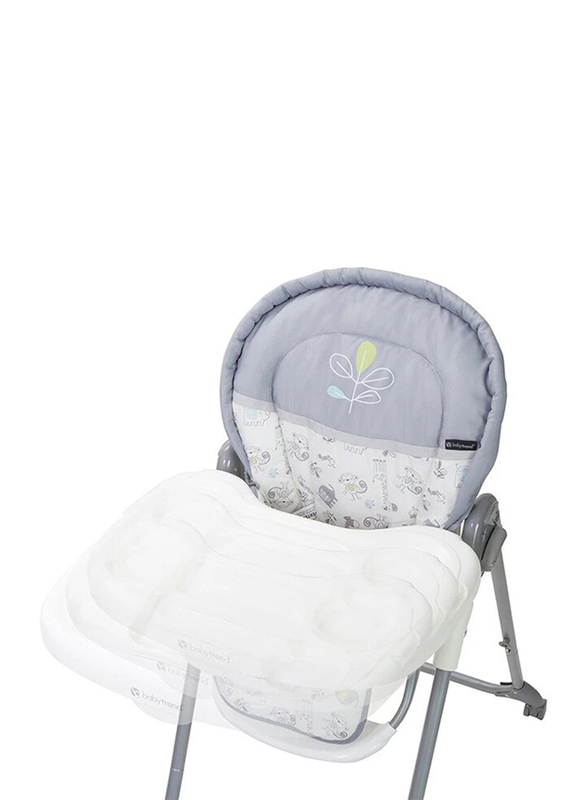 Baby Trend Hi-Lite Baby High Chair, Jungle Joy, White/Grey