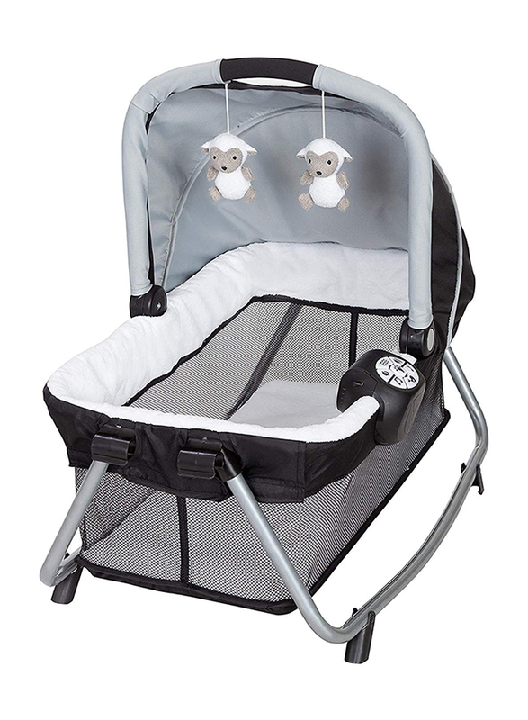 Baby Trend Retreat Nursery Center Play Yard with Bassinet, Mulberry, Pink/Black