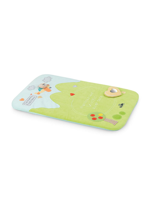 Cam Lusso Box Playpen with Playing Carpet, Nature, Green