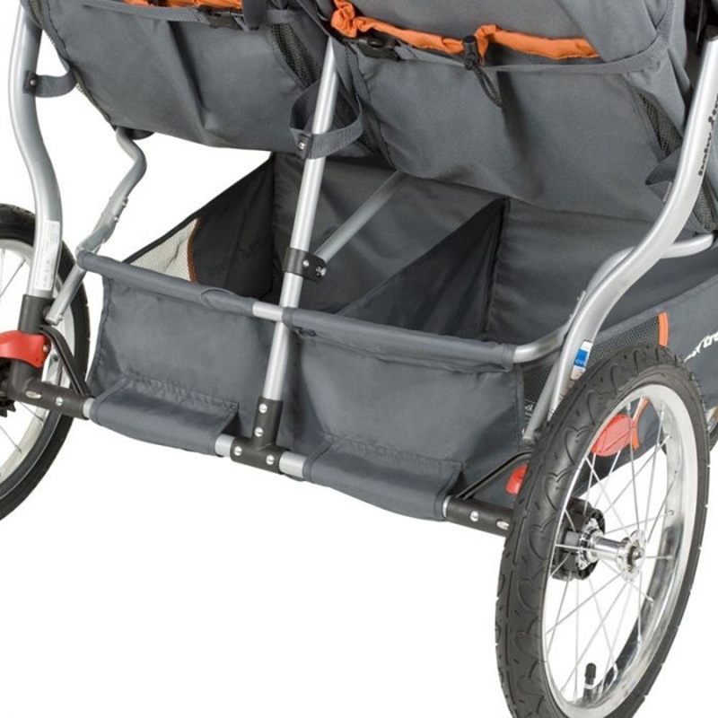 Baby Trend Navigator Double Jogger Stroller, Vanguard, Grey/Black/Orange