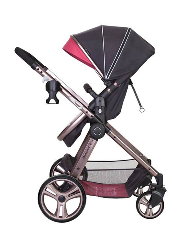 Baby Trend GoLite Snap Gear Sprout Travel System Baby Girls Stroller, Stardust Rose, Pink/Black