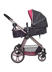 Baby Trend GoLite Snap Gear Sprout Travel System Baby Girls Stroller, Stardust Rose, Pink/Black