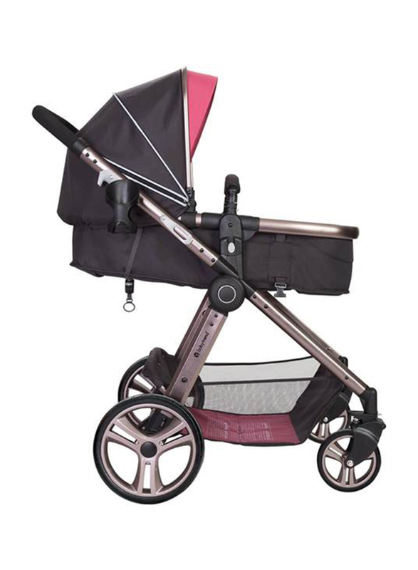 Baby Trend GoLite Snap Gear Sprout Travel System Baby Girls Stroller, Stardust Rose, Pink/Black