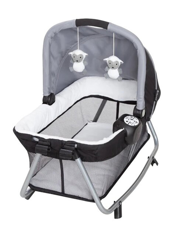 Baby Trend Simply Smart Nursery Center Play Yard with Bassinet, Whisper Grey