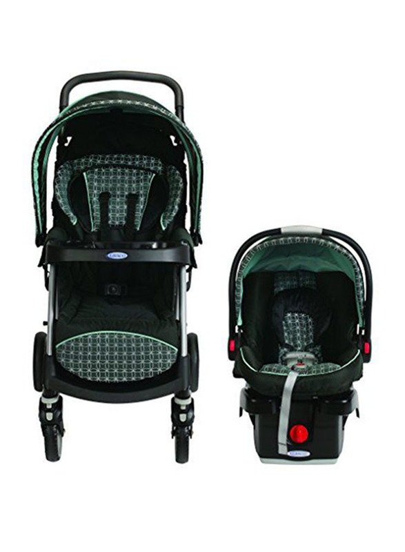 Graco Urbanlite Click Connect Travel System Baby Stroller, Cascade, Green