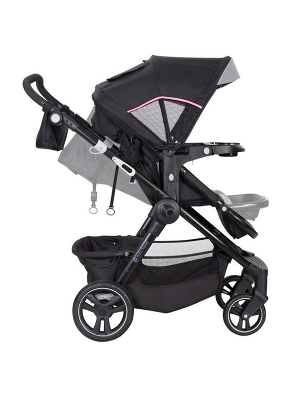 Baby Trend City Clicker Pro Travel System Baby Girls Stroller, Soho Pink, Black