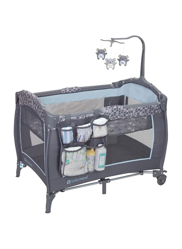 Baby Trend Trend-E Nursery Center Play Yard with Bassinet, Starlight, Blue