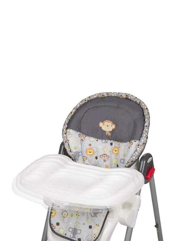 Baby Trend Sit Right 3-in-1 High Baby Chair, Bobble Heads, Grey/Blue