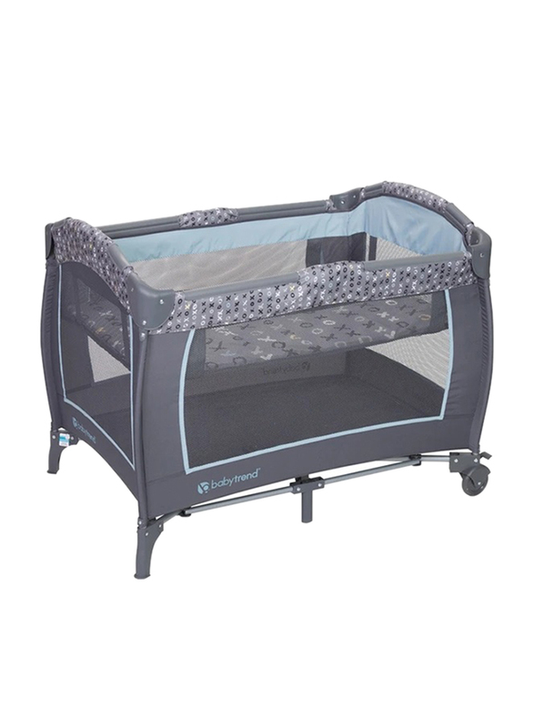 Baby Trend Trend-E Nursery Center Play Yard with Bassinet, Starlight, Blue