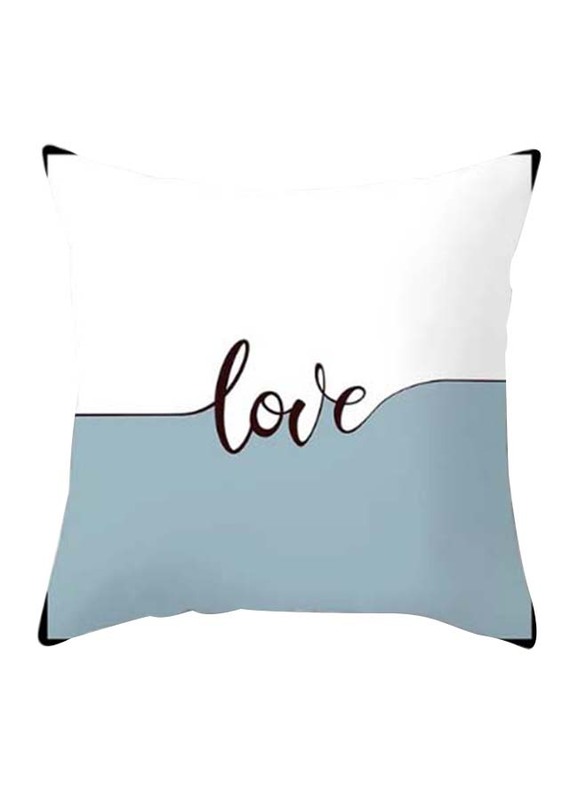 

Deals for Less Love Design Decorative Cushion Cover, White/Blue/Black