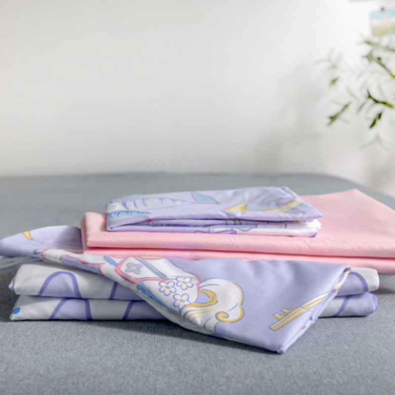 Deals For Less 4-Piece Pony Design Bedding Set, without Filler, 1 Duvet Cover + 1 Fitted Sheet + 2 Pillow Covers, Purple, Single