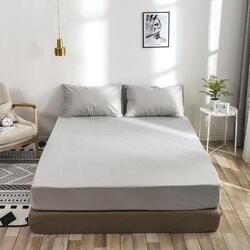 Deals For Less 3-Piece Bedsheet Set, 1 Fitted Sheet + 2 Pillow Cases, Double, Fossil Grey