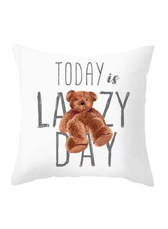 

Deals for Less Lazy Day Design Decorative Cushion Cover, White/Brown