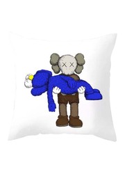 Deals for Less Bear Design Decorative Cushion Cover, White/Blue/Grey
