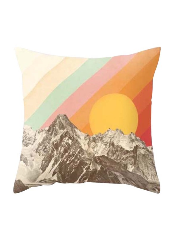 

Deals for Less Rainbow & Mountain Design Decorative Cushion Cover, Multicolour