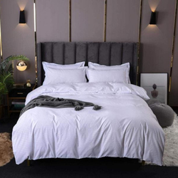 Deals For Less 6-Piece Plain Bedding Set, 1 Duvet Cover + 1 Fitted Bedsheet + 4 Pillow Covers, White, King