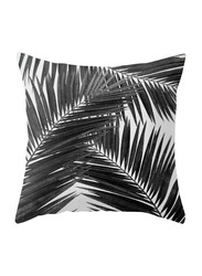Deals for Less Leaves Design Decorative Cushion Cover, Black/White