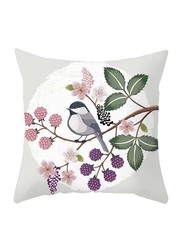 Deals for Less Grey with Floral Design Decorative Cushion Cover, Multicolour