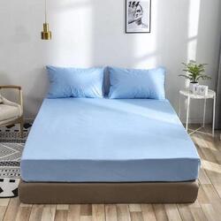 Deals For Less 3-Piece Bedsheet Set, 1 Fitted Sheet + 2 Pillow Cases, King, Light Blue