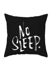 Deals for Less No Sleep Design Decorative Cushion Cover, Multicolour