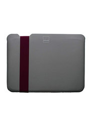 Acme Made Skinny 15-Inch Large Laptop Sleeve Bag, Stretchshell Neoprene, Grey/Fuchsia