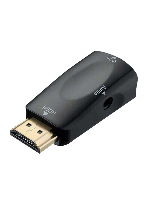 

Heatz ZT38 VGA Converter, HDMI Male to 3.5 mm Jack/VGA for Computer, Black