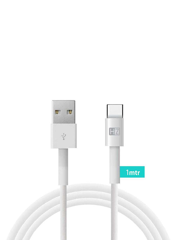 

Heatz 1-Meter USB Type-C Cable, USB A Male to USB Type-C, Sync and Charging Cable for Smartphones, White