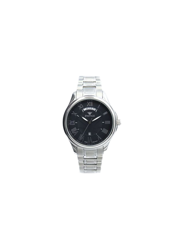 Spectrum Inventor Analog Watch for Men, with Stainless Steel Band, 12507M, Silver-Black