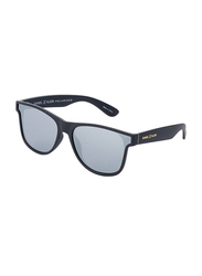 Daniel Klein Polarized Wayfarer Full-Rim Black Frame Sunglasses for Men, Grey Lens, DK3167C, 50/16/140