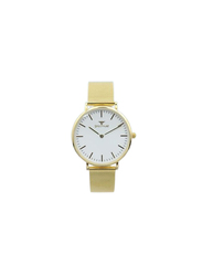 Spectrum Inventor Analog Unisex Couple Watches, with Mesh Band, 25149L, Gold-White