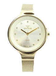 Spectrum Creative Analog Watch for Women, with Mesh Band, S11103L-1, Gold