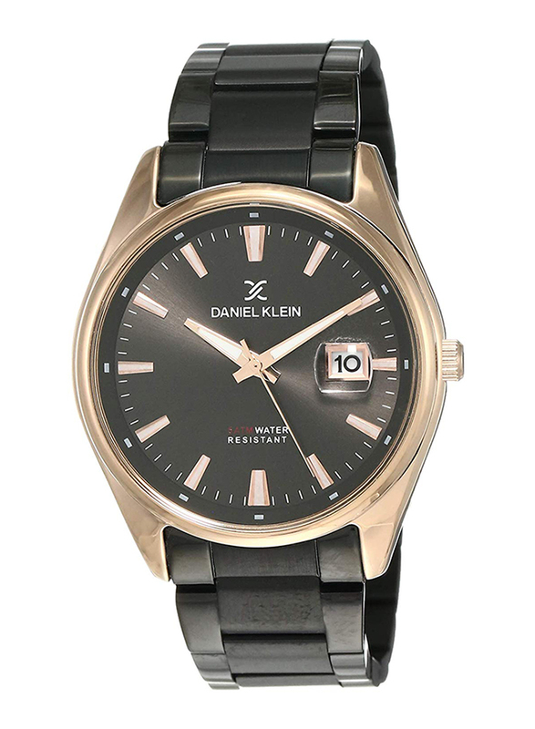 Daniel Klein Analog Watch for Men, with Stainless Steel Band and Water Resistant, DK12109-6, Black