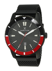 Daniel Klein Analog Watch for Men, with Stainless Steel Band and Water Resistant, DK12159-5, Black