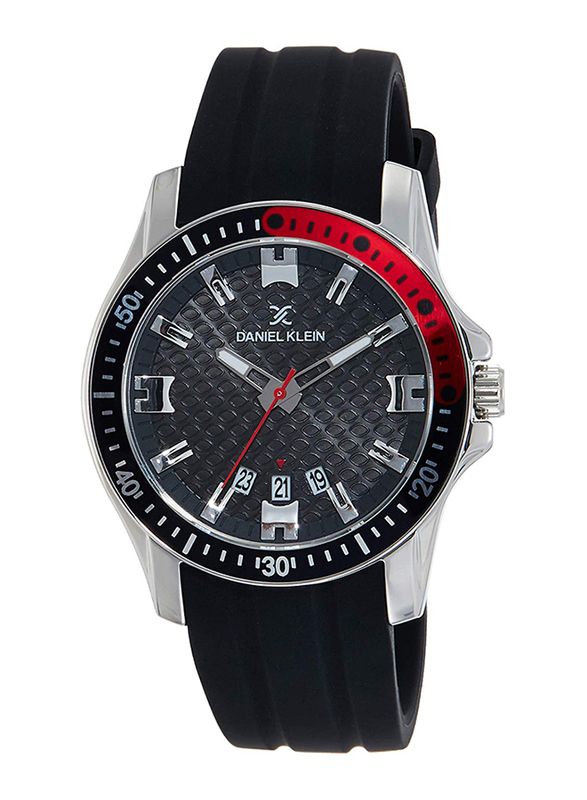 Daniel Klein Analog Watch for Men, with Leather Band and Water Resistant, DK11935-1, Black