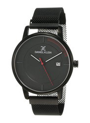 Daniel Klein Analog Watch for Men, with Stainless Steel Band and Water Resistant, DK12105-4, Black