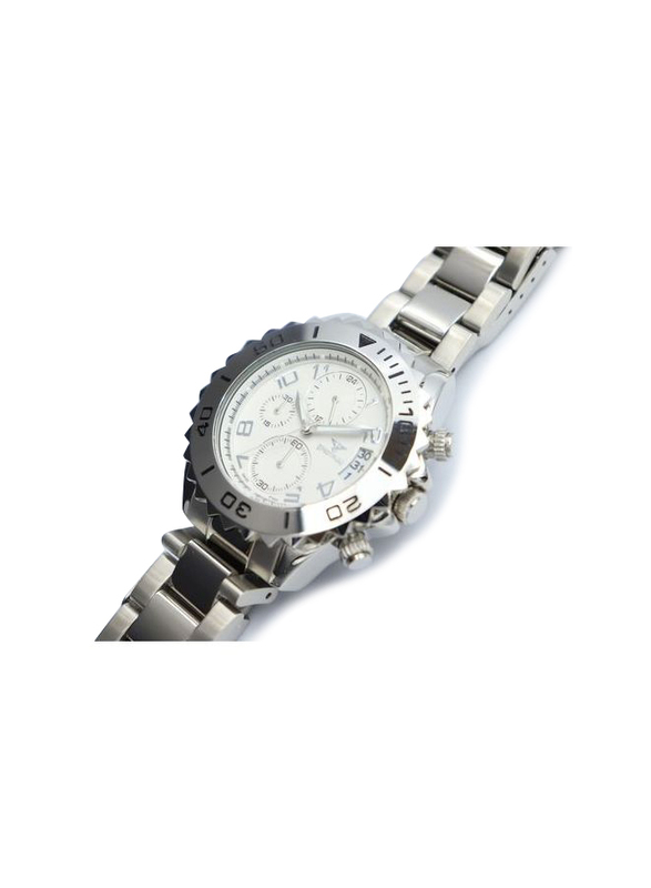 Spectrum Explorer Analog Watch for Men, with Stainless Steel Band and Chronograph, S92988M, Silver-White/Silver