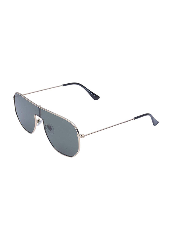 Daniel Klein Polarized Shield Full Rim Silver Frame Sunglasses for Women, Green Lens, DK4287PC, 56/18/140