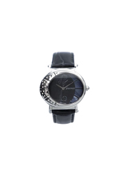 Spectrum Challenger Analog Watch for Women, with Leather Band, 27017L, Black-Black/Silver