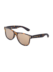 Daniel Klein Polarized Wayfarer Full-Rim Animal Print Frame Sunglasses for Men, Brown Lens, DK3167C, 50/16/140