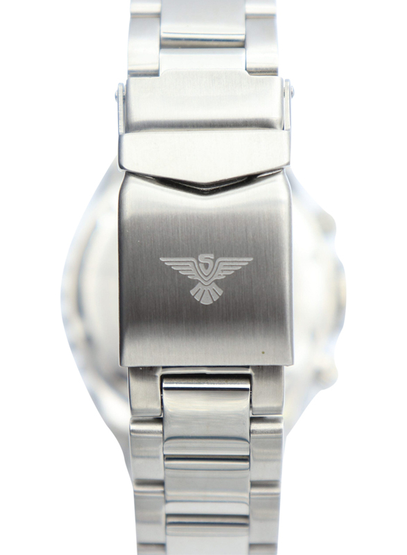 Spectrum Explorer Analog Watch for Men, with Stainless Steel Band and Chronograph, S92988M-3, Silver-White/Silver
