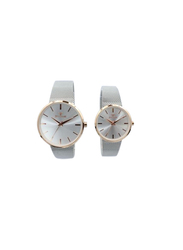 Spectrum Challenger Analog Unisex Couple Watches, with Mesh Band, 25152L, Silver