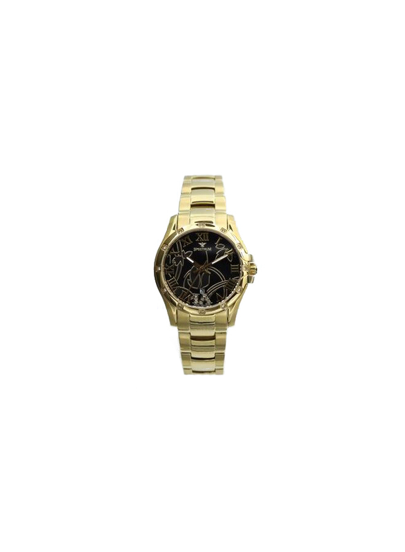 Spectrum Explorer Analog Watch for Women, with Stainless Steel Band, S12554L, Gold-Black