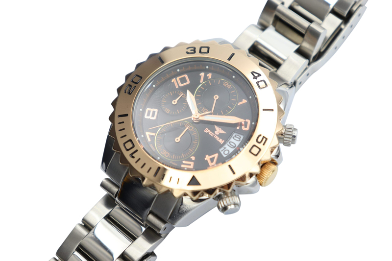 Spectrum Explorer Analog Watch for Men, with Stainless Steel Band and Chronograph, S92988M-3, Silver-White/Silver