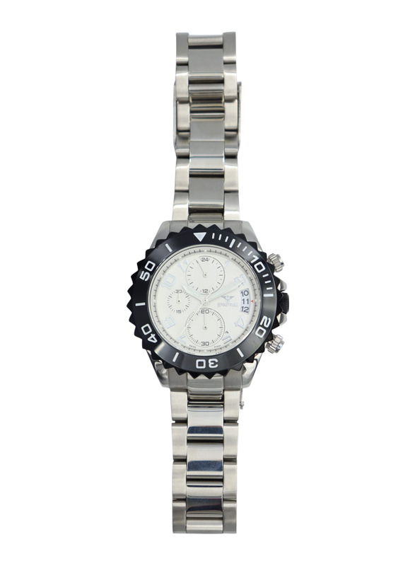Spectrum Explorer Analog Watch for Men, with Stainless Steel Band and Chronograph, S92988M-2, Silver-White/Black