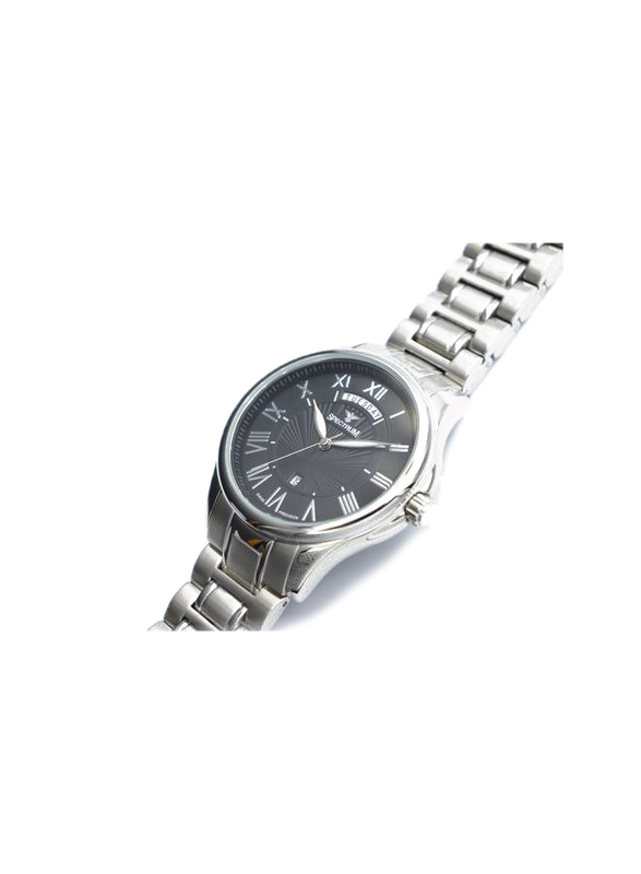Spectrum Inventor Analog Watch for Men, with Stainless Steel Band, 12507M, Silver-Black