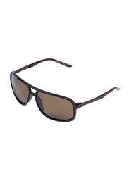 Daniel Klein Polarized Aviator Full-Rim Brown Frame Sunglasses for Men, Brown Lens, DK3160C, 60/17/135