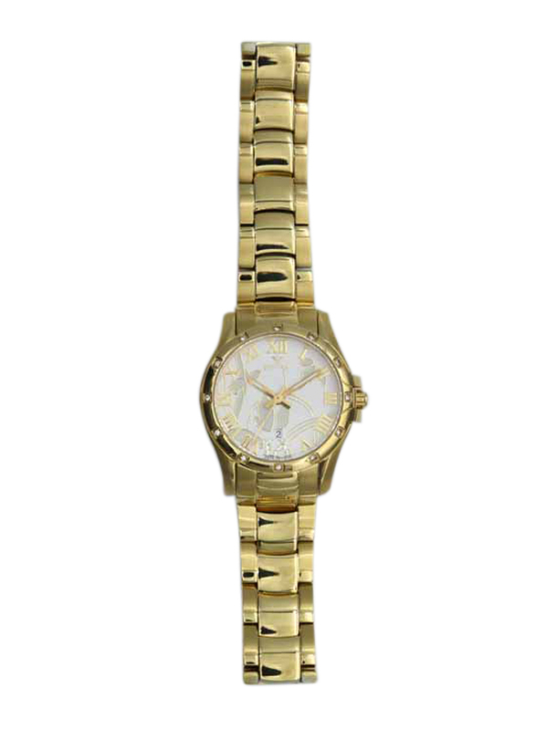 Spectrum Creative Analog Watch for Women, with Stainless Steel Band, S12554L-5, Silver/Rose Gold-White