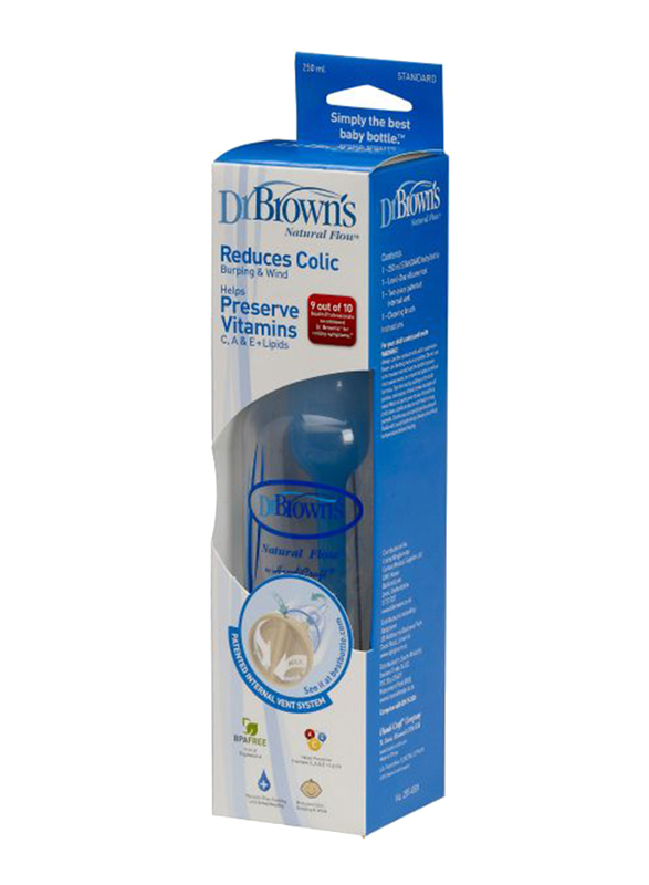 

Dr. Browns Natural Flow Anti-Colic Baby Bottle, 236ml, Clear