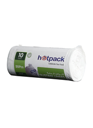 Hotpack Dustbin Liners Roll, 45 x 55cm, 50 Bags x 10 Gallons